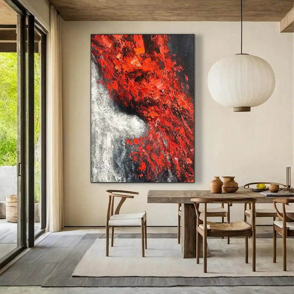 Glowing Embers | Modern Abstract Red Wall Art