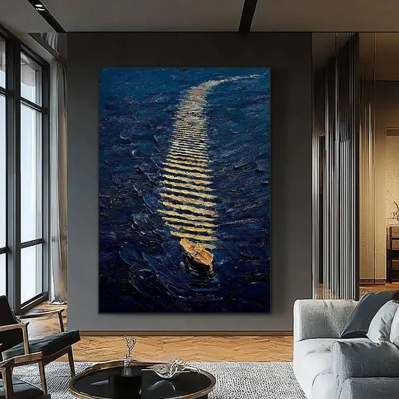 Brave the Swell | Textured Seascape Canvas Art