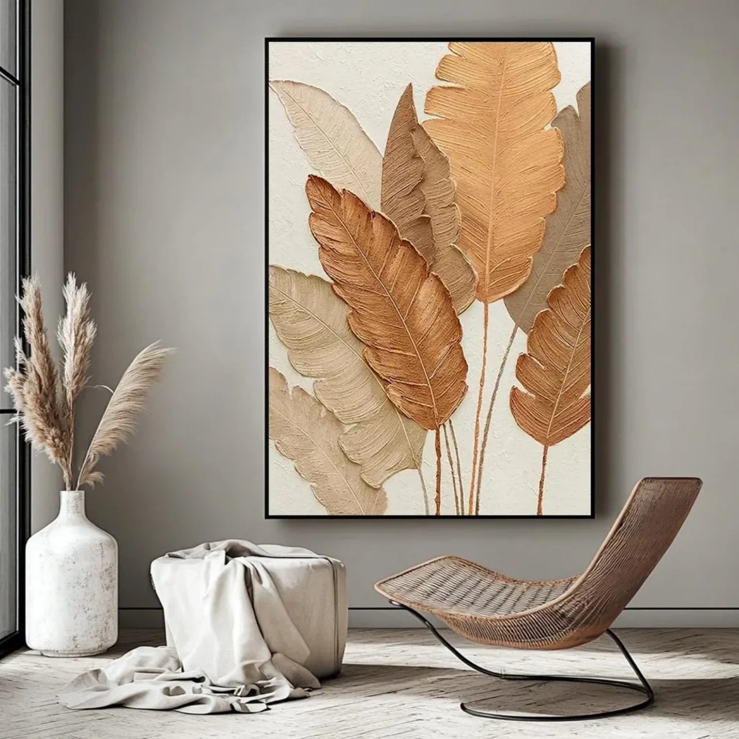 Flower & Tree Abstract Textured Wall Art #ML103