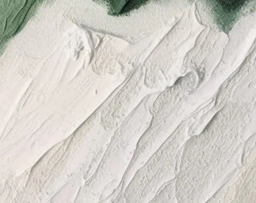 White & Green Textured Wall Art  #BGM 005