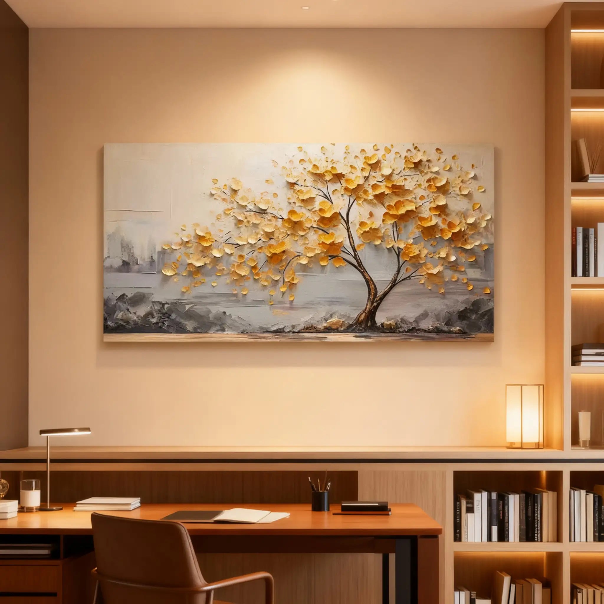 Colorful Flower & Tree Abstract Textured Wall Art #ML052