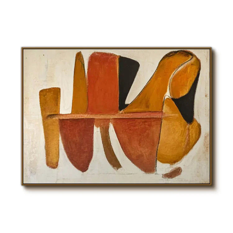 Modern Abstract Wall Art Painting "Terracotta Flow"