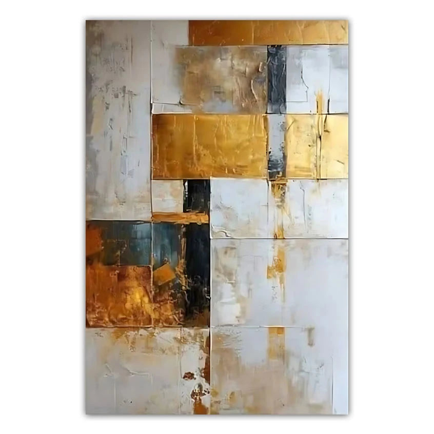 Gold Mosaic Textured Wall Painting #GM 012